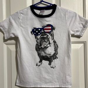 Little boys Gymboree Fourth of July dog with glasses shirt size 4T